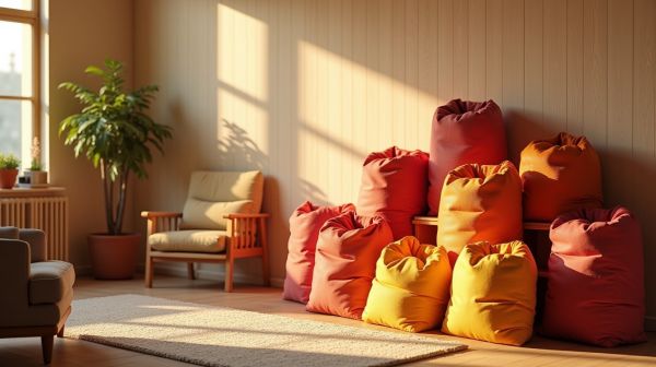 Une palette de sacs de pellets de chauffage qui ravit les foyers